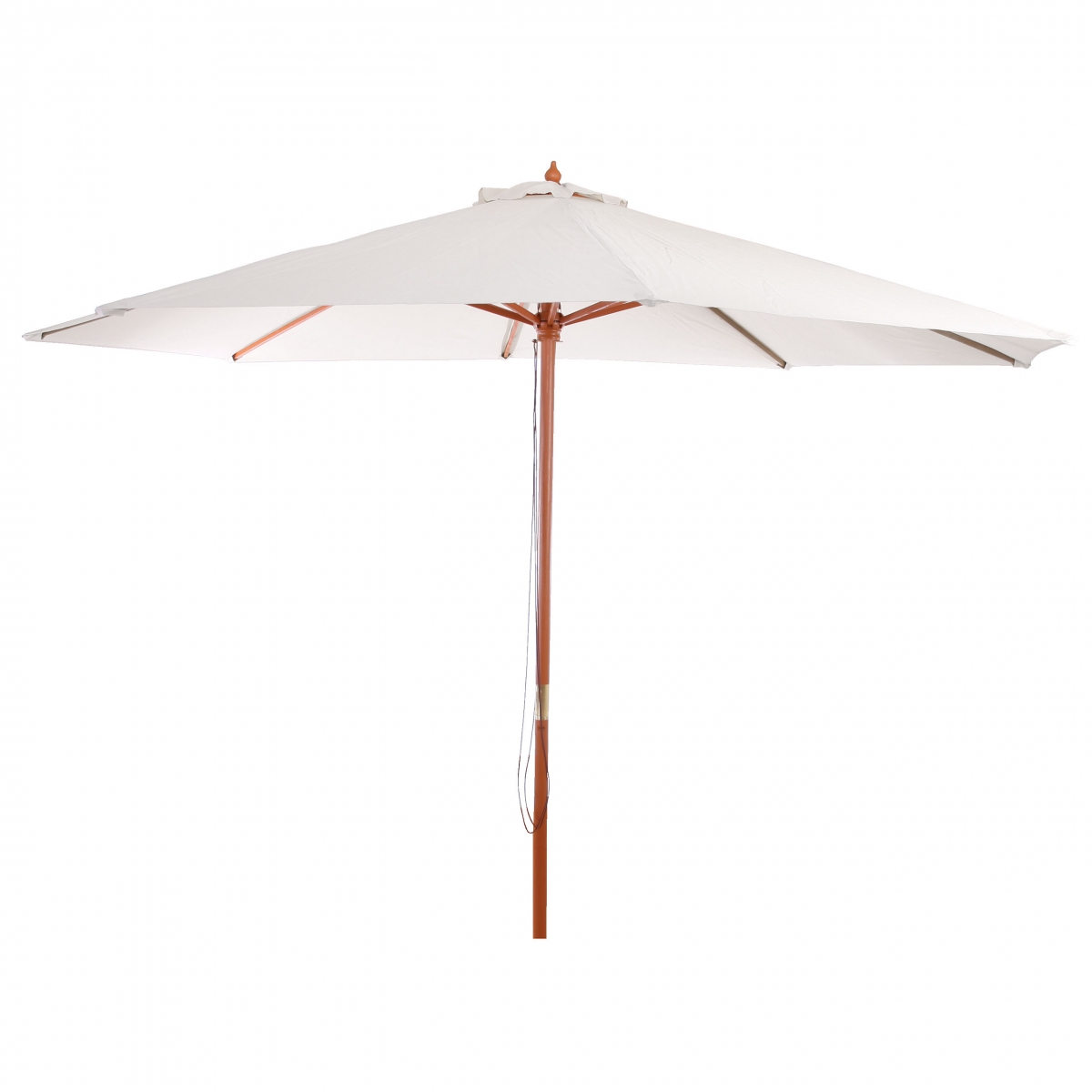 Slnečník Florida Ø 3,5m - polyester/drevo - krémová