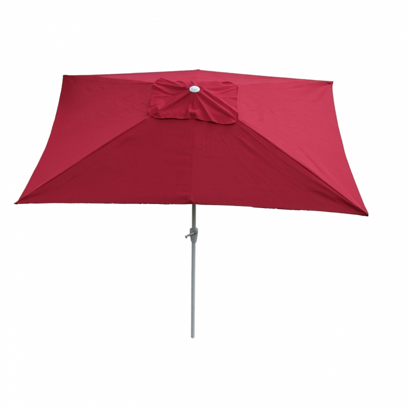 Slnečník N23 2x3m polyester/hliník - bordová