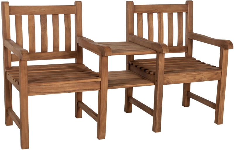 Lavica Lior so stolom - teak
