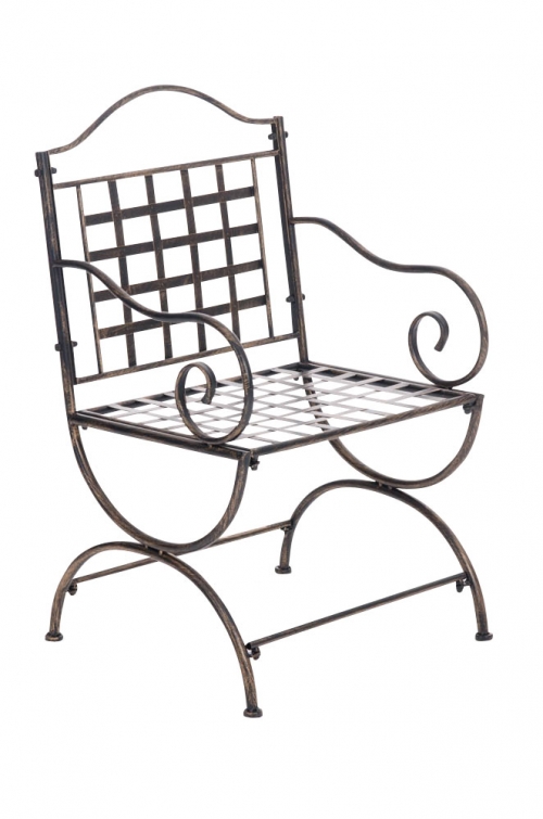 Kovová stolička Lotta s područkami - Bronzová