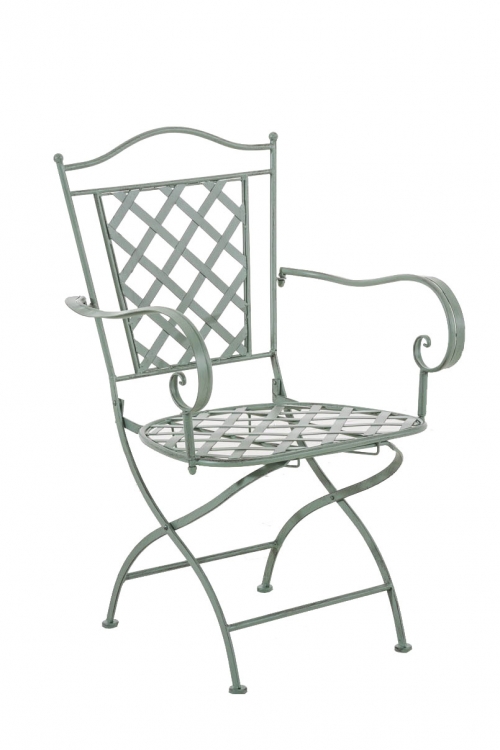 Kovová stolička GS13435592 - Zelená antik
