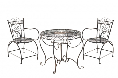 Súprava kovových stoličiek a stola Sheela (SET 2+1)  - Bronzová