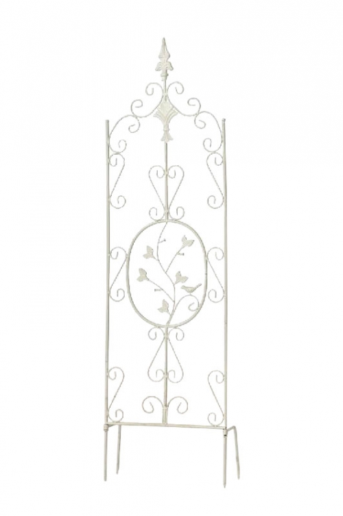 Mriežka na ruže Burg - 122 x 35 cm - Biela antik