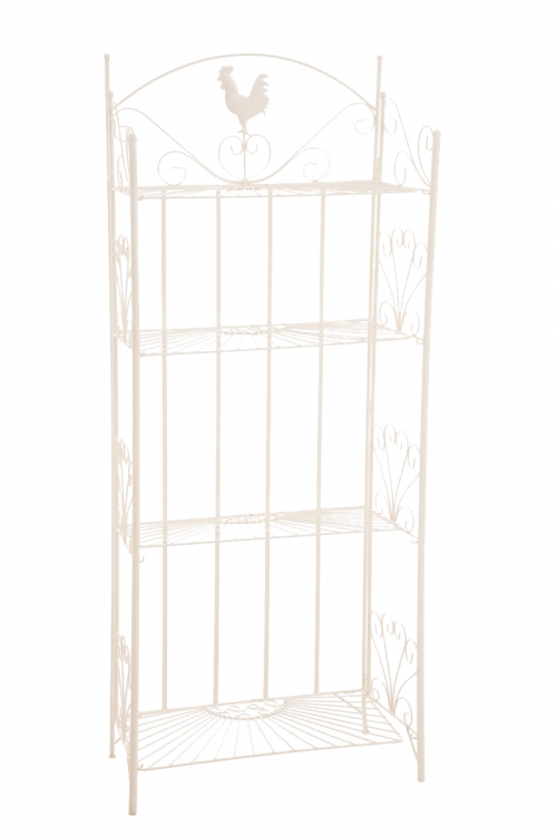 Kovová polica regál Maia - Krémová