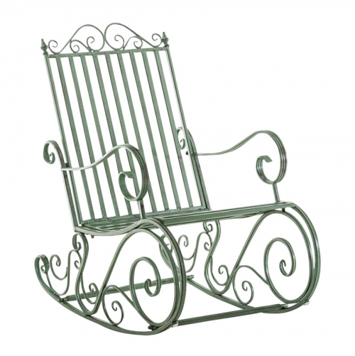 Kovové hojdacie kreslo Smile - Zelená antik