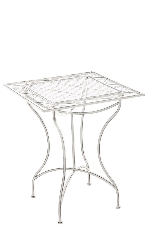 Kovový stôl GS19599 - Biela antik