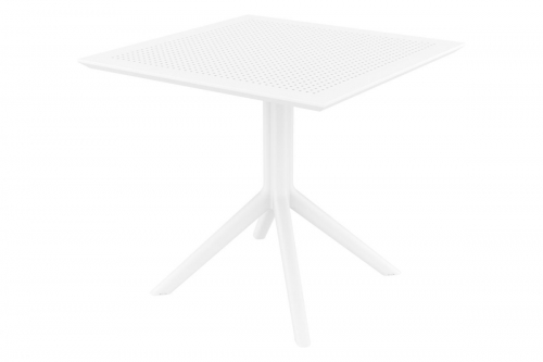 Stôl Sky 80 - v74 x 80 x 80 cm - Biela