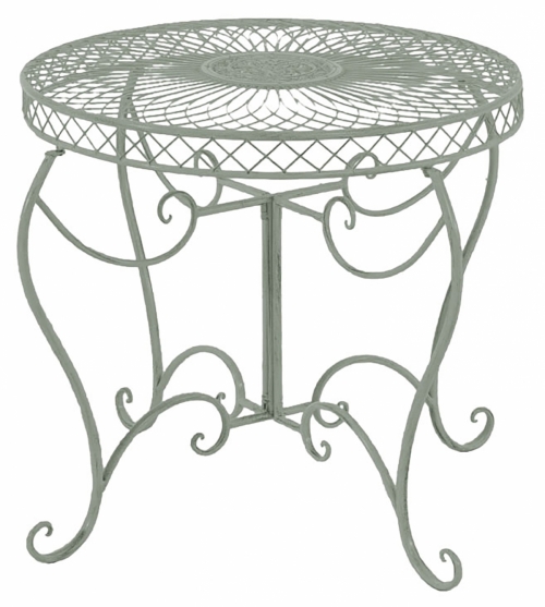 Kovový stôl Sheela - Zelená antik