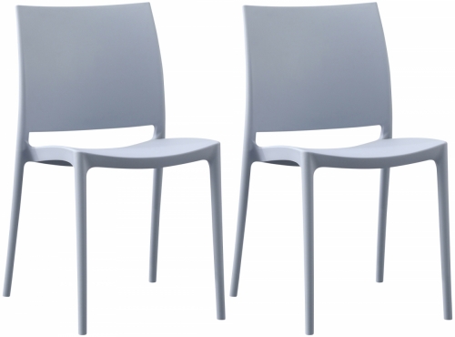 2x Stolička Meton - Svetlo sivá