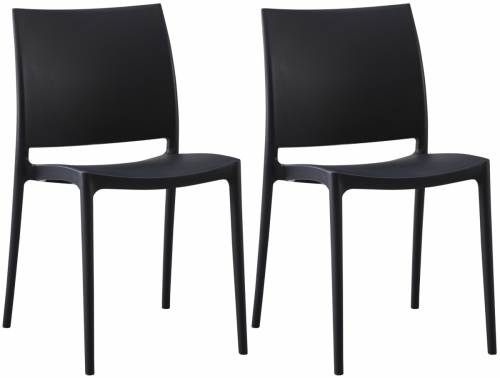 2x Stolička Meton - Čierna