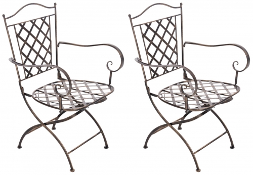 Kovová stolička Adara (SET 2 ks) - Bronzová