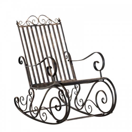 Kovové hojdacie kreslo Smile - Bronzová