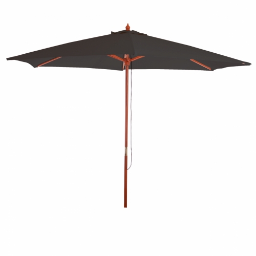 Slnečník Florida Ø 3m - polyester/drevo - antracit