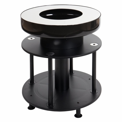 Ohnisko s grilovacou platňou HWC-K95, oceľ / nerez / smalt Ø56cm - čierna