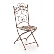 Kovová stolička skladacia GS11174635 - Hnedá antik