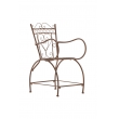 Kovová stolička GS11174935 s područkami - Hnedá antik