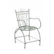 Kovová stolička Sheela s područkami - Zelená antik