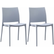 2x Stolička Meton - Svetlo sivá