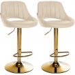 Sada 2 ks barovej stoličky Milet koženka G - zlatá podnož - krémová