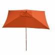 Slnečník Florida 2x3m - polyester/drevo 6kg - terakota