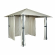 Pergola HWC-J63 so strechou a bočnou stenou 3x3m - krémová