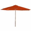 Slnečník Florida Ø 3,5m - polyester/drevo 7kg - terakota