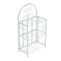 Kovová polica regál Sora - Biela