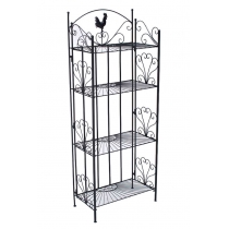 Kovová polica regál Maia - Čierna