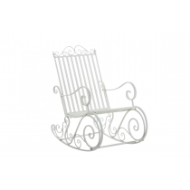 Kovové hojdacie kreslo Smile - Biela