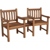 Lavica Briony so stolom - teak