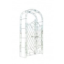 Oblúk na ruže Mel s bránkou - Zelená antik