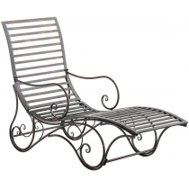 Kovová záhradné lehátko Amiens - Bronzová