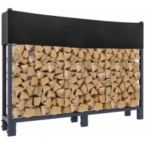 Stojan na drevo Martin M s plachtou - 25x160x115 cm, oceľ antracit