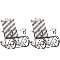 Kovové hojdacie kreslo Smile (SET 2 ks) - Bronzová