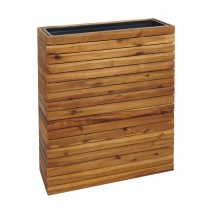 Kvetináč HWC-L21, 77x63x23cm, akáciové drevo - hnedá